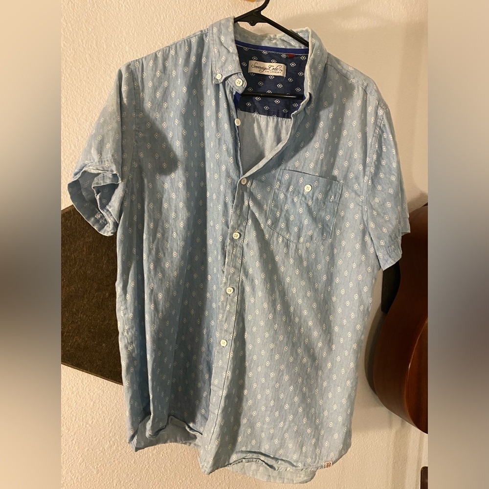 Light Blue Pattern Shirt